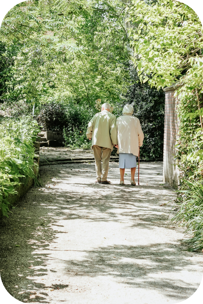 Elderly Couple walking